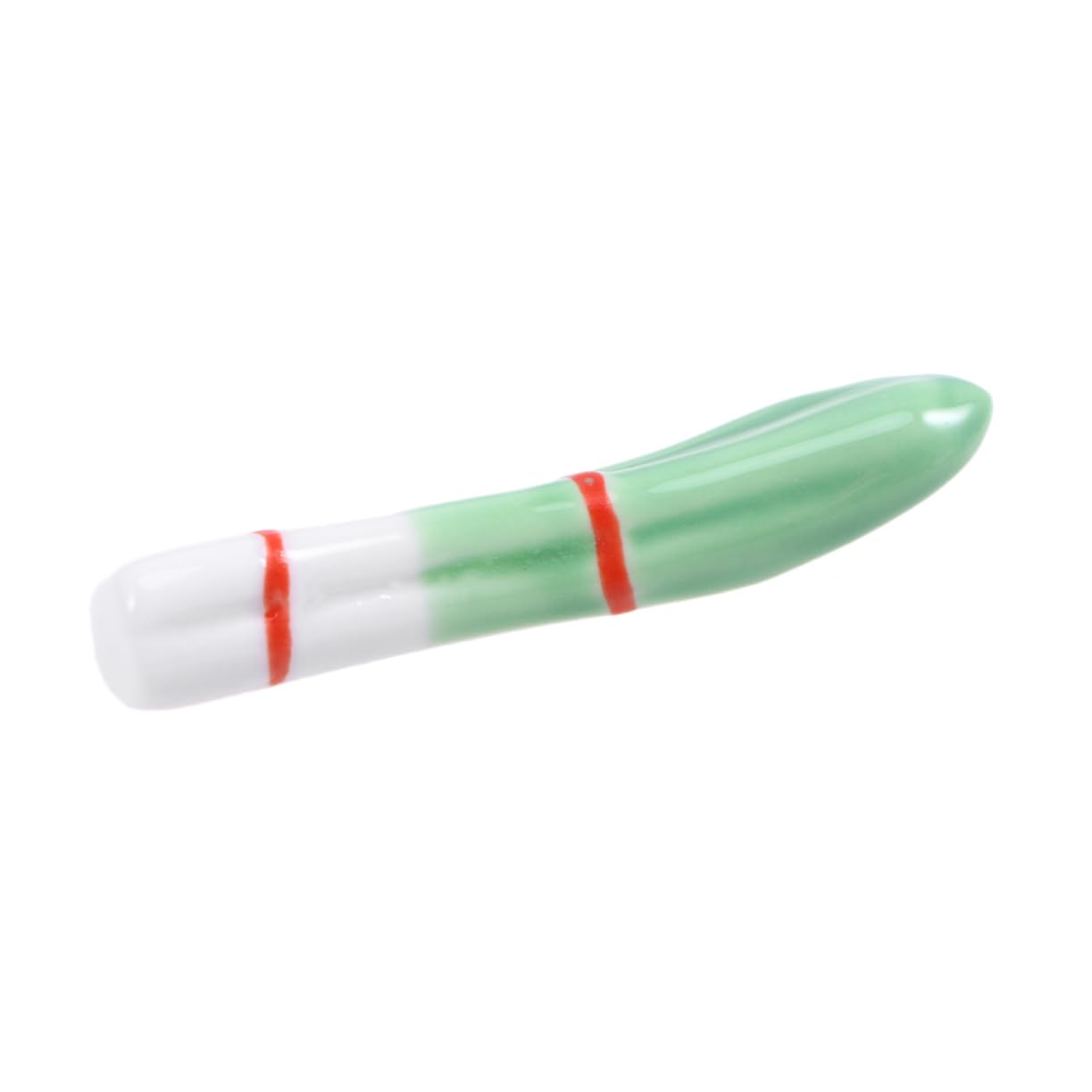 Poggia Bacchette, Porta Bacchette per ristoranti, Cucchiaio in Ceramica a Forma di Cipolla Verde 7x0,7x0,5 cm
