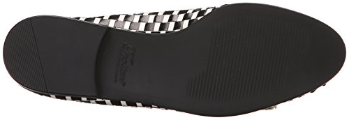 Trotters Women's Liz Ballet Flat, Black/White, 7.0 N US4