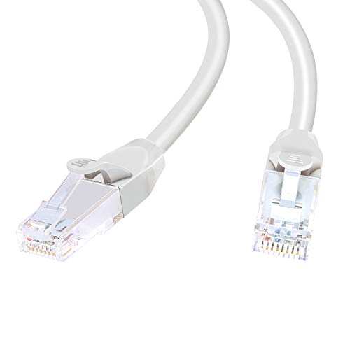Cat 6 Ethernet Cable 10 ft White, Pro Elechain Internet Network Cable 3m, Category 6 Gigabit RJ45 Snagless LAN Patch Cord, for Computer, Desktop, Laptop, Switch, Router, PS3, Xbox