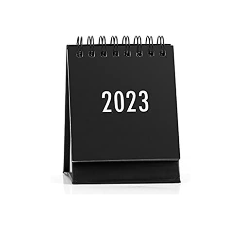 Mini Calendriers de bureau 2023,Calendrier de Poche pour 2023,Calendrier Mensuel Hebdomadaire Portatif d'août 2022 à décembre 2023,Petit Calendrier de Table avec Autocollants,Desk Calendar Cover