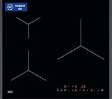 AEG TN63IP0BFB Placa de Inducción, 60 cm, 3 Zonas de Cocción, Sistema Hob2Hood, Función PowerBoost y Pausa, Controles Deslizantes Independientes, Temporizador Individual, Doble Biselado, Negro