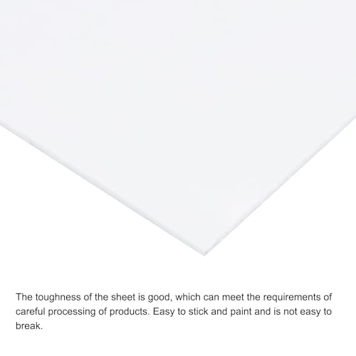 Image of MECCANIXITY White ABS Plastic Sheet 10 x 6 x 0.04 Inch for Building Model, DIY Crafts, Panel, Pack of 2 Pcs
