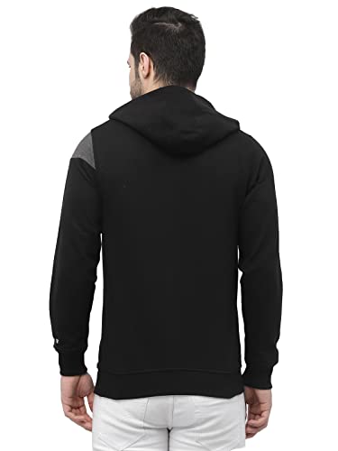 Image of Kalt Men Full Sleeves Zipper Fleece Colour Block Hoodie