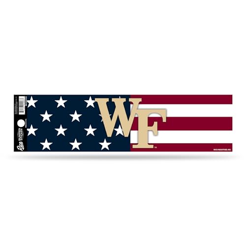 Rico Industries NCAA Wake Forest Demon Deacons Patriotic Bumper Sticker