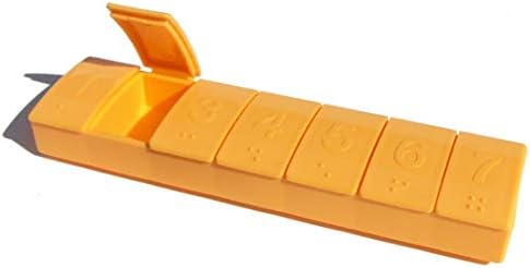 Tupperware Gadget 7 Day Pill Keeper Divided Storage Container Organizer Papaya Orange image 3