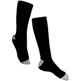 Calcetines calefactables for hombres y mujeres, recargables, 3,7 V, 4000 mAh, funciona con pilas, calcetines calefactores eléctricos con 3 ajustes de calor, calentadores de pies fríos de invierno, cal