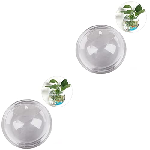 Veemoon Pesce Murale Bubble 2 Contano Parete Bolla Bolla a Parete Ciotola Appesa alla Pianta Idroponica Pentola Floreale a Parete a Parete Acrilica - Image 7