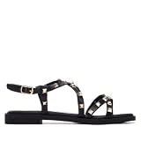 XTI - Sandalia Mujer Negro - Calzado Cómodo y Versátil - Moda casual - Modelo 14515001 (Talla 37)