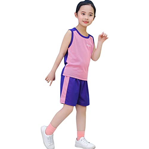 Fato de treino para meninos tamanho 8 meninos meninas sem mangas moda patchwork cor malha respirável