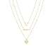 Fremttly Womens 14k Gold Fill Delicate Moon Phase Necklace Dainty Crescent Moon Necklace-Layered-3