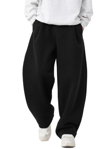 Image of Mens Baggy Sweatpants Wide Leg Casual Elastic Waist Drawstring Athletic Loose Jogger Fall Sweat Pants with Pockets