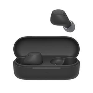 Sony WF-C510 Truly Wireless Kopfhörer – Kleine, leichte Bluetooth In-Ear-Kopfhörer mit Multipoint-Connection, Ambient Sound, IPX4 Rating, Spotify Tap, Quick Charge, 22 HR Akku, iOS & Android – Schwarz