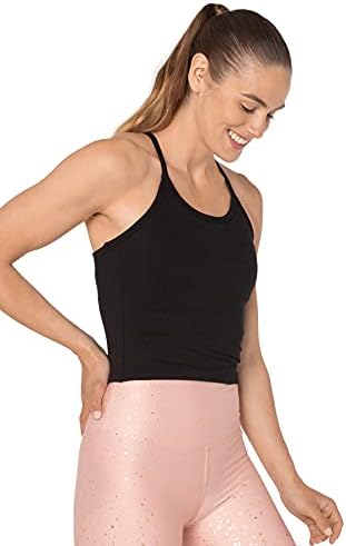 Kyodan Women’s Racerback Tank Top with Built in Bra Black X-Small