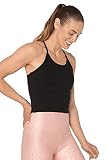Kyodan Women’s Racerback Tank Top with Built in Bra Black X-Small
