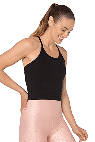 Kyodan Women’s Racerback Tank Top With Built In Bra Black X-Small #TOP1