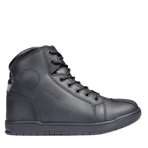 RKsports 1002 new trainer black brown leather motorcycle motorbike boots (Black, 40)