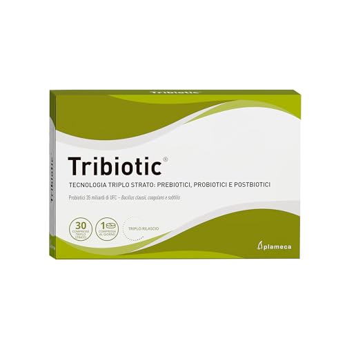 Plameca Tribiotic – Probiotici e Prebiotici per Intestino, con Postbiotico