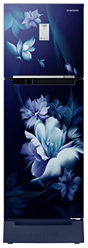 Image of Samsung 244L 2 Star Frost-Free Double Door Refrigerator Appliance (RT28B3C22UZ /HL, Midnight Blossom Blue, Curd Maestro, 2022 Model)