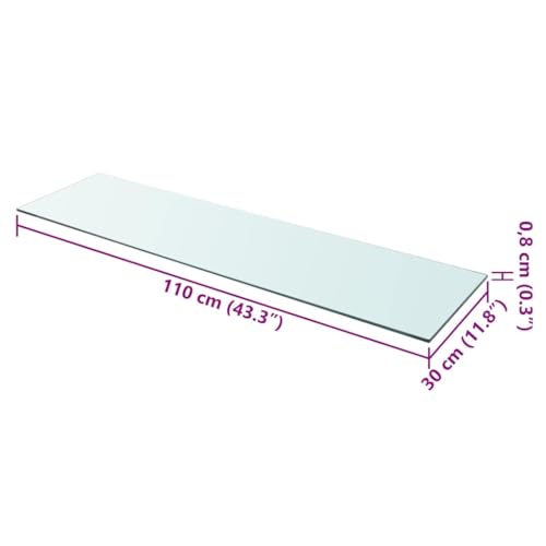 Support de rangement verre trempé 110 cm anti-rayure pour mur - 3
