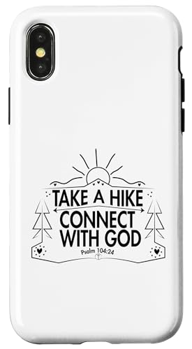 Take a Hike and Connect with God Spiritual Nature print �X�}�z�P�[�X iPhone X/XS �p