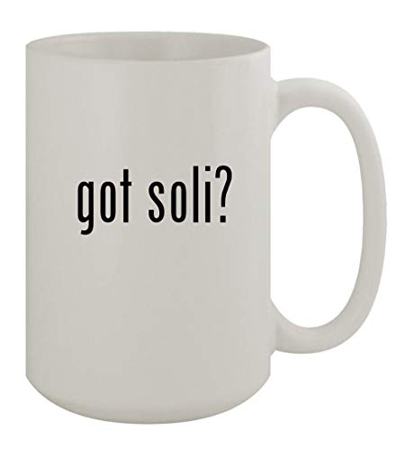 Got soli? - 15oz ceramic white coffee mug, white