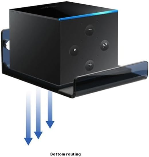 Coyktonty Wall Mount Holder for Fire TV Cube 1st/2nd Gen and Apple TV Box, eero 6 Router and Extender Acrylic Wall Stand Save Spacing for Wall,Furniture.