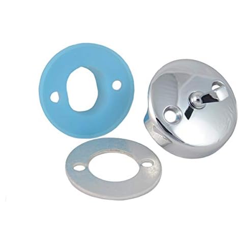 BlueVue Overflow Gasket Kit with Trip Lever Overflow Cover, Chrome Cover