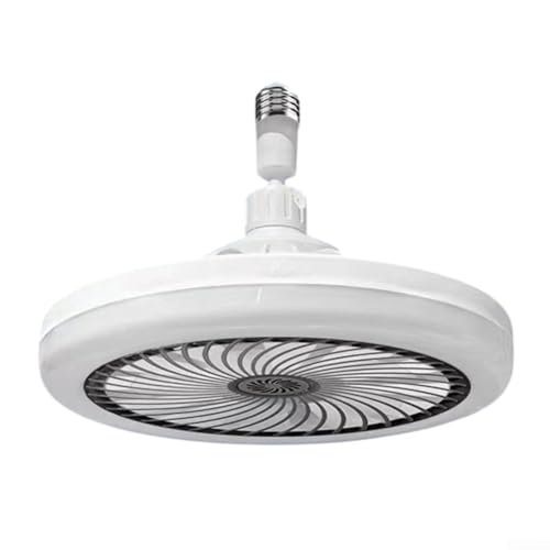 Ventilador de techo E27 de 10 pulgadas con control remoto y luz, perfecto para mejorar el ambiente con 3 opciones de color (C)
