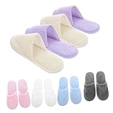 BESPORTBLE 6 Pares Zapatillas De Colores Del Hotel Zapatillas De Interior Para Invitados Zapatillas De Invitada Lavables Terciopelo De Coral