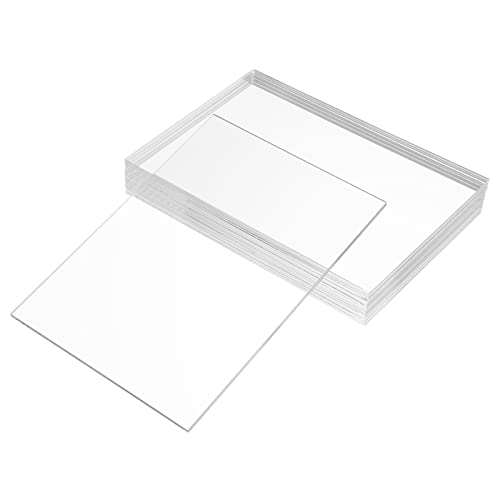 Kaitela 10 Pack Clear Acrylic Sheet 5" X 7" Cast Plexiglass Panel 1/8" Thick (3Mm) Transparent Plastic Sheets For Sign, Craft, Display Projects, Laser Cutting, Engraving, Painting #TOP26