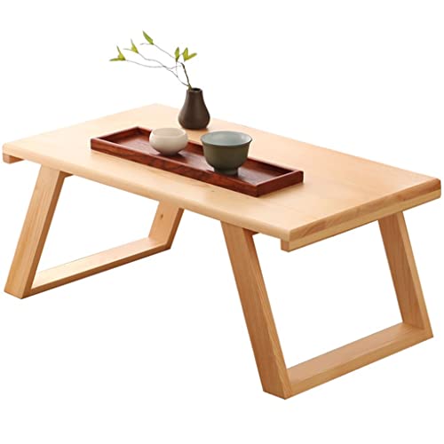 Table basse tatami japonaise en bois 60x35x29cm pour salon et espace zen