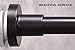BRIOFOX Shower Curtain Rod 43-73 Inches Matte Black, Never Rust and Non-Fall Down Spring Tension Rod, Stainless Steel