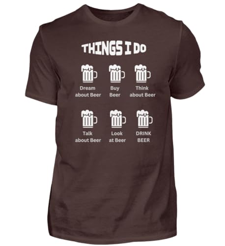 T-shirt Bier Liebe homme XXL marron coupe ample anti-serrage