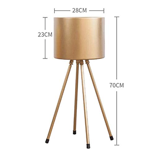 WAJI Nordic wrought iron flower stand living room balcony indoor floor-standing golden flower tube large-2