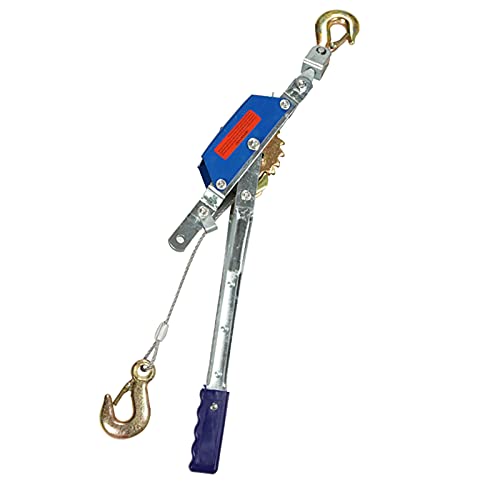 Aprilhp Treuil Manuel de Halage à Cliquets, Extracteur de Treuil à Main, Tire Câble Manuel avec 2 Crochets, Treuil à Câble à Main pour Élevage Agriculture,1t/2t/4t Outil de Serrage de Câble