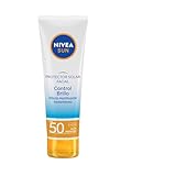 NIVEA SUN. Protector Solar Facial Control Brillo Con Efecto Matificante Instantáneo y Protección Muy Alta De FPS50+...