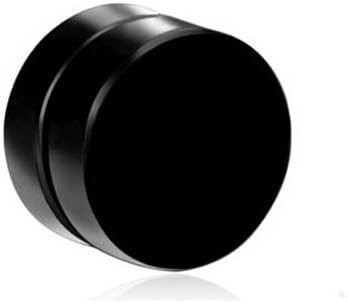 GemRoute 8 MM Black Round Barbell Magnetic (Non Piercing) Stud Earring for Men - Single Ear