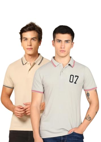 Image of INKKR Men's Soild Half Sleeve Polo T-Shirt Combo