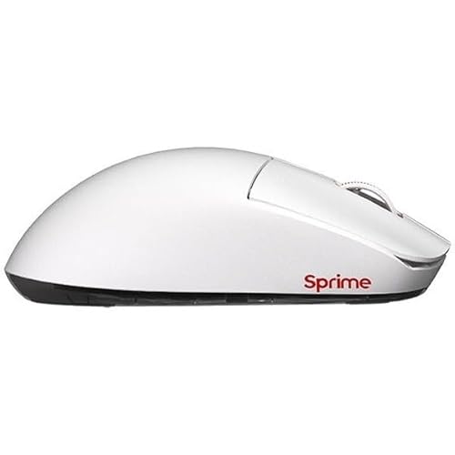 Sprime sp-pm1-white ワイヤレスゲーミングマウス 4K 8K 無線 有線 FPS TPS エルゴノミクス 左右非対称 軽量マウス 1年間 国内正規代理店保証