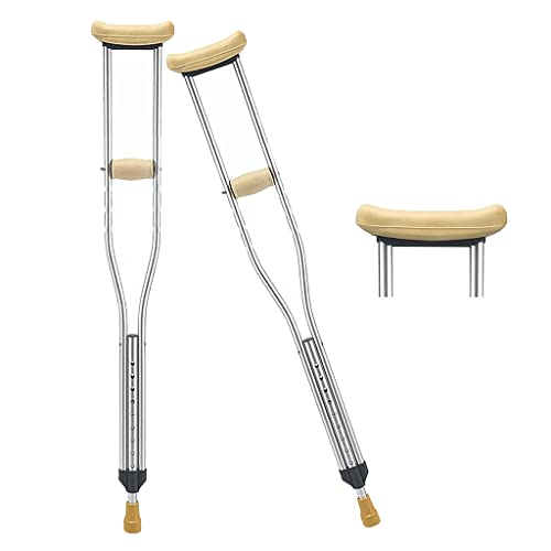 Béquilles médicales aluminium réglables pour soulager les jambes