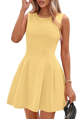 Image of PRETTYGARDEN Summer Dresses for Women 2026 Elegant Classy Spring A Line Business Casual Work Graduation Cocktail Short Dress