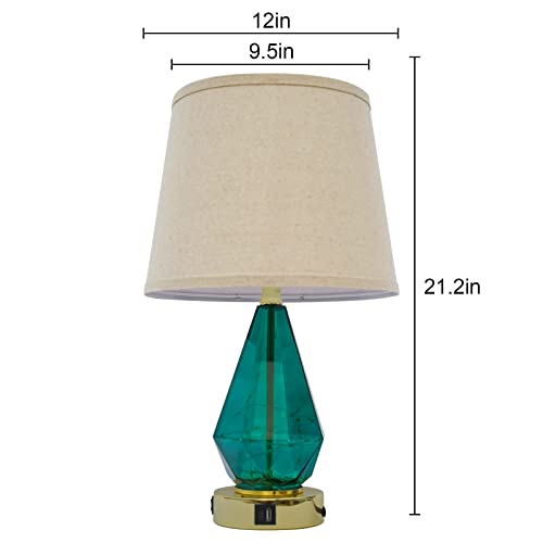 Yunhong Modern Glass Table Lamp Set Of 2,Bedside Lamp With Super Fast Charger 20W Pd Qc 3.0 Usb C+A, 3 Way Dimmable Touch Lamps With Fairy Lights, Nightstand Lamps For Bedroom Living Room #TOP1