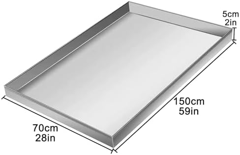 Universal Metal Drip Pan for Air Conditioners, Washing Machines & Refrigerators - 140x70cm Portable Indoor/Outdoor Drip Tray for Efficient Water Collection