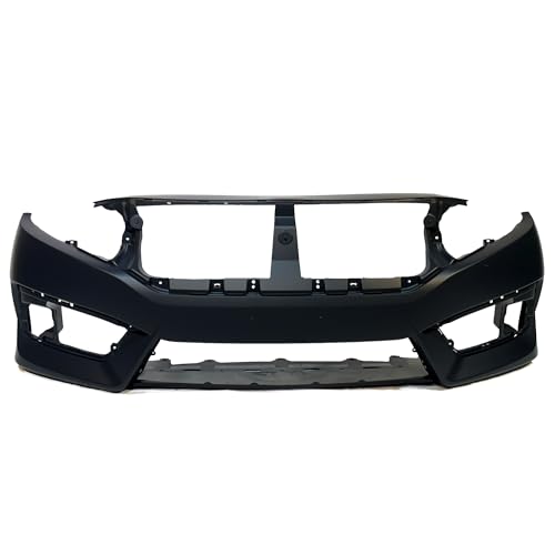 FitParts Compatible with Front Bumper Cover Fascia 2016-2018 Honda Civic DX EX LX Sedan Coupe. New Primed Without Sensor Holes, With Fog Light Holes. HO1000306 04711TBAA00ZZ 2017