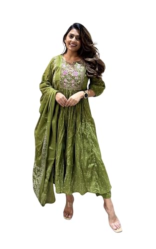 Ensemble Kurta Anarkali en coton de qualité supérieure, costume ethnique KESUDI