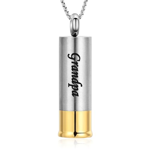 Collier urne funéraire coquillage en acier 316L et cristal pour cendres