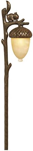 Hinkley Squirrel Landscape Path Light, 2.5W T5 LED Included, Aluminum, Champagne Glass, Acorn Shaped, Regency Bronze Finish