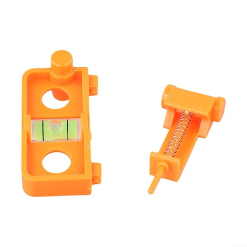 Kit de nivel de cuerda de arco con nivel de flecha para afinación y montaje precisos de arco compuesto, paquete de 2 ABS para juego de niveles en amarillo (naranja)