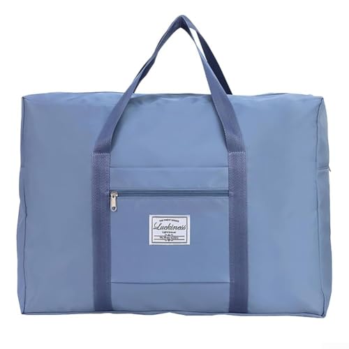 Gdfnmogo Bolsa de almacenamiento para ropa de cama y mantas, bolsa de almacenamiento impermeable de gran capacidad, diseño portátil de mano, órgano de poliéster (azul)