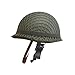 WW2 US Army M1 Helmet - Military Combat Helmet Replica, Ideal for WW2 Uniform & Gear Collections with Steel Shell, Net & Chin Strap
